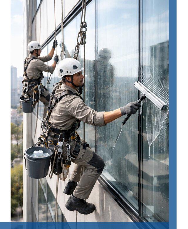 Мойка окон альпинистами в Черемхове от 4692 р. | ВЫСОТНИК-Чрм