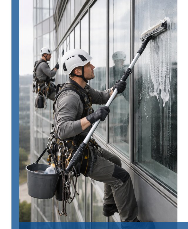 Высотная мойка сплошного остекления с выездом в Черемхове