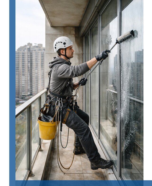 Профессиональная мойка балконного остекления в Черемхове