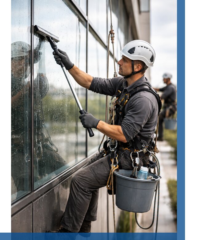 Мойка стеклянных фасадов в Черемхове от 209 р. | ВЫСОТНИК-Чрм
