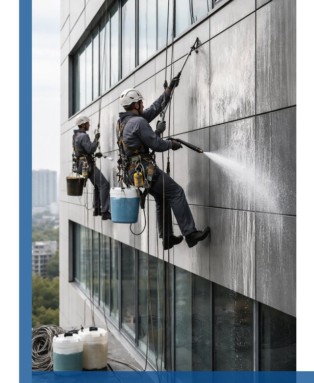 Профессиональная мойка вентилируемых фасадов в Черемхове