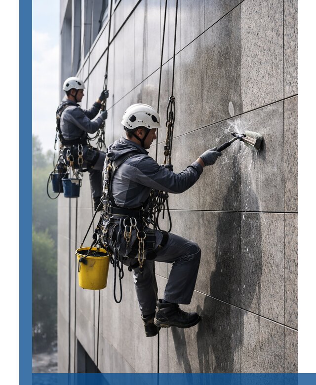 Профессиональная мойка фасада из керамогранита в Черемхове