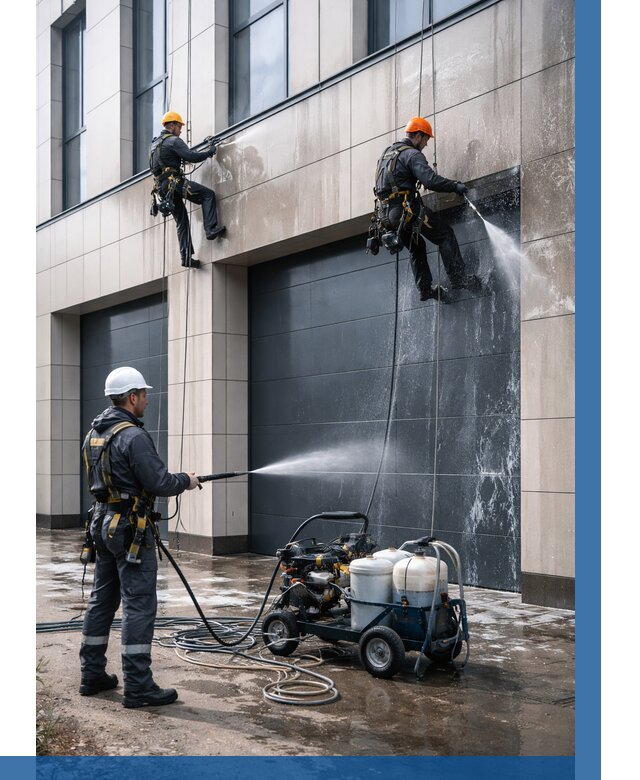 Послестроительная мойка фасада в Черемхове от 313 р. | ВЫСОТНИК-Чрм