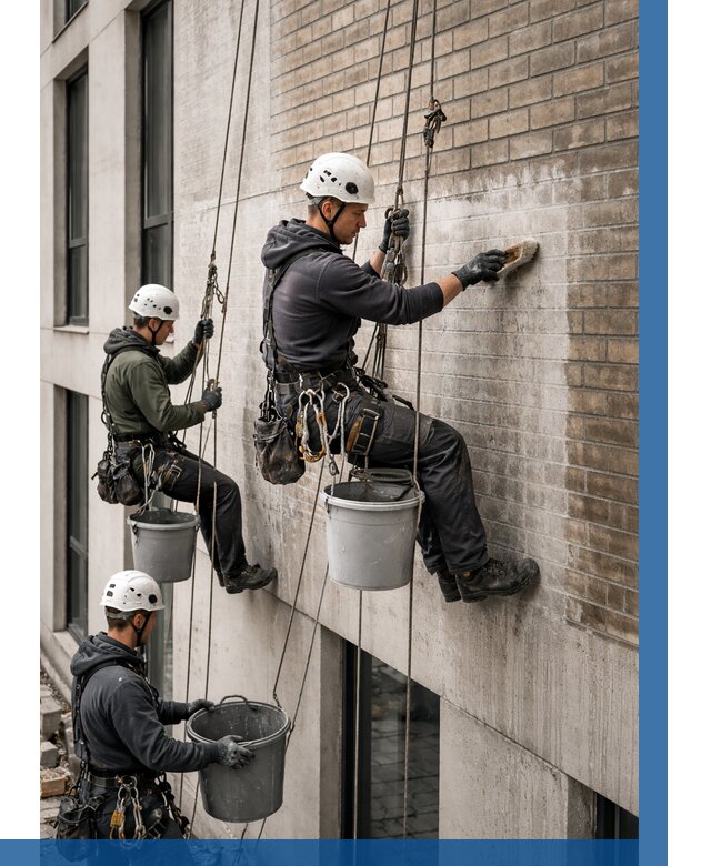 Удаление высолов с фасада в Черемхове от 261 р. | ВЫСОТНИК-Чрм