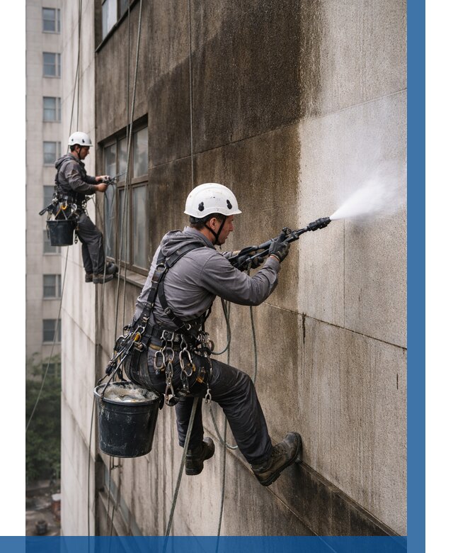 Очистка фасада от копоти в Черемхове от 261 р. | ВЫСОТНИК-Чрм