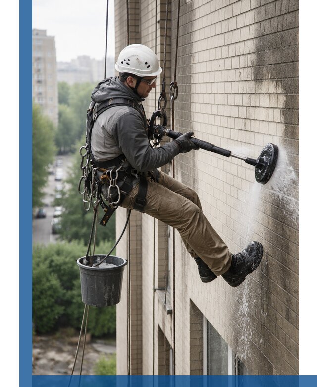 Очистка фасада от копоти в Черемхове профессионально и безопасно