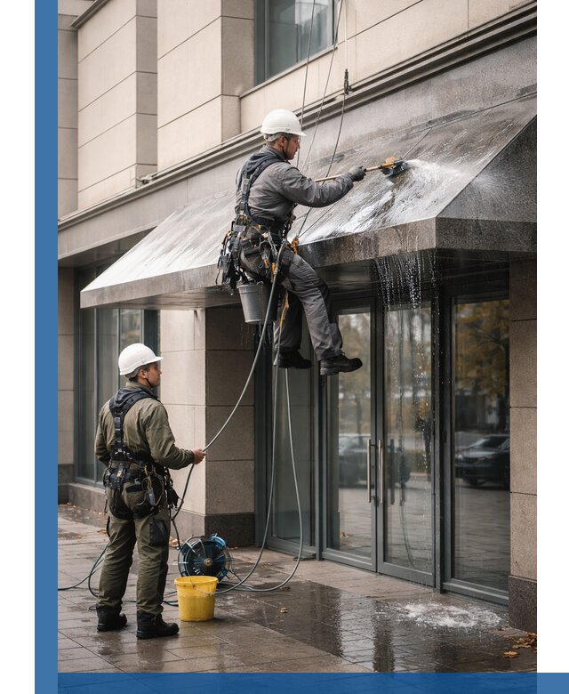 Профессиональная мойка козырьков и навесов в Черемхове