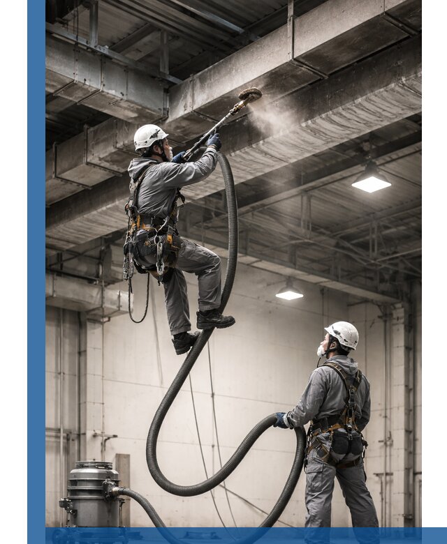 Обеспыливание потолочных конструкций в Черемхове промышленным альпинизмом