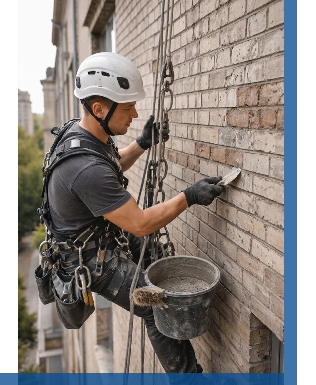 Ремонт кирпичной кладки фасада в Черемхове от 1877 р. | ВЫСОТНИК-Чрм