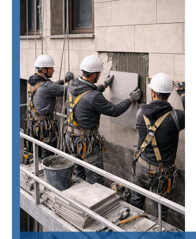 Ремонт облицовки фасада плиткой в Черемхове с гарантией