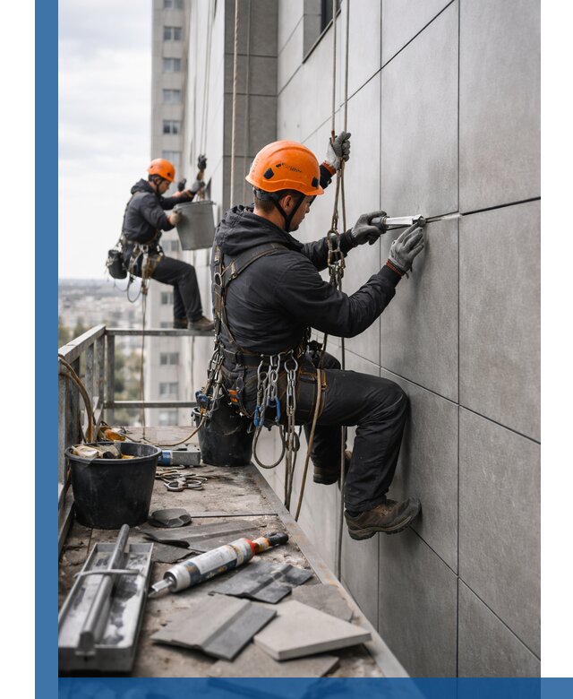 Профессиональный ремонт фасада из керамогранита в Черемхове