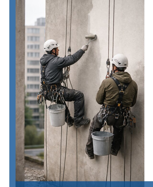 Покраска фасадов высотными альпинистами в Черемхове с гарантией