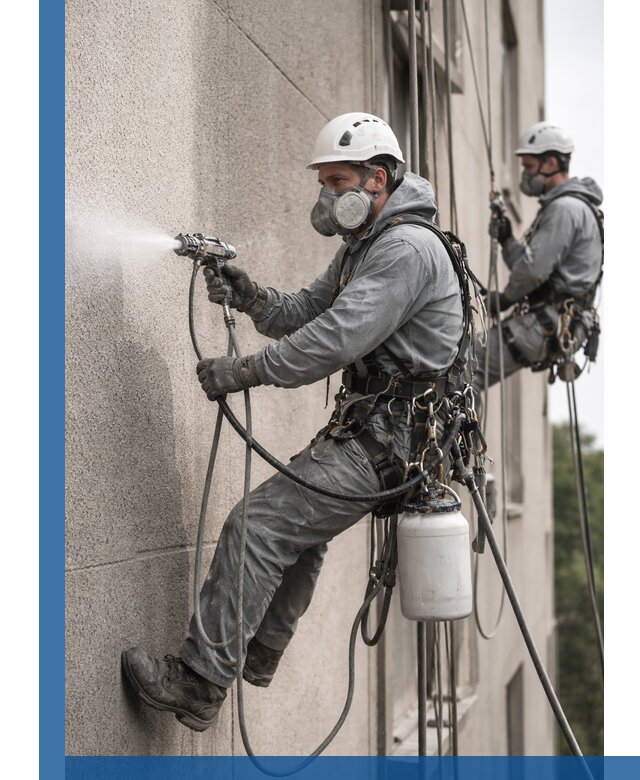 Безвоздушная покраска фасадов зданий в Черемхове профессионально