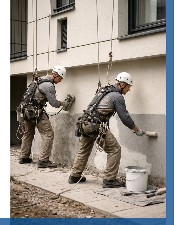 Окраска цоколя здания в Черемхове от 469 р. под ключ | ВЫСОТНИК-Чрм