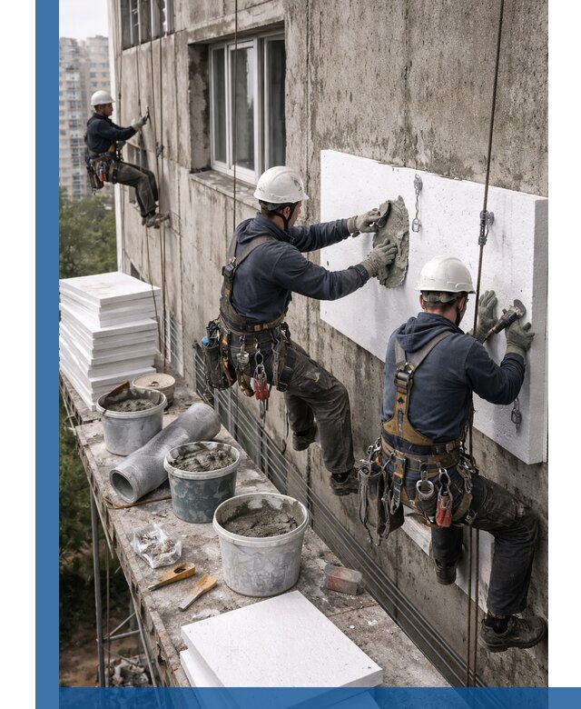 Утепление фасада пенополистиролом в Черемхове под ключ