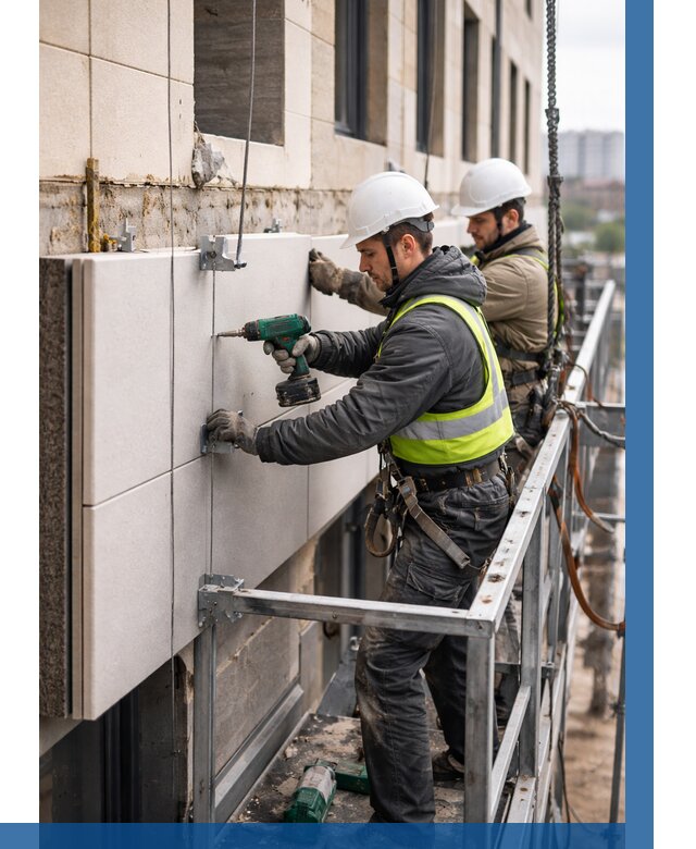 Монтаж фасадных термопанелей в Черемхове от 1564 р. | ВЫСОТНИК-Чрм