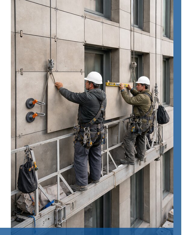 Монтаж керамогранита на фасад в Черемхове от 2607 р. | ВЫСОТНИК-Чрм