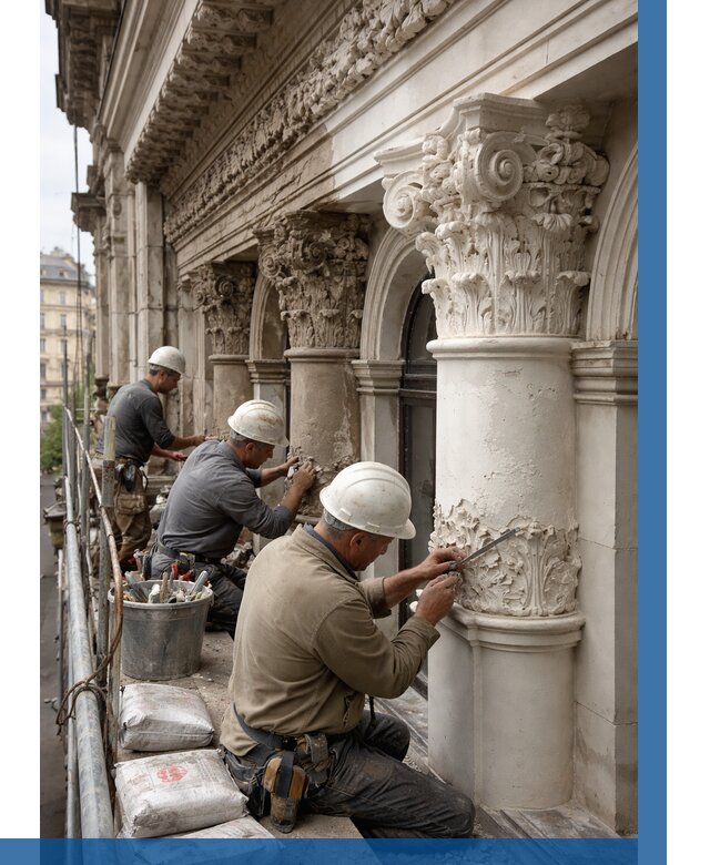 Реставрация фасадной лепнины в Черемхове от 2607 р. | ВЫСОТНИК-Чрм