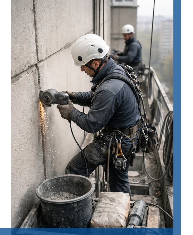 Штробление межпанельных швов в Черемхове от 1251 р. | ВЫСОТНИК-Чрм