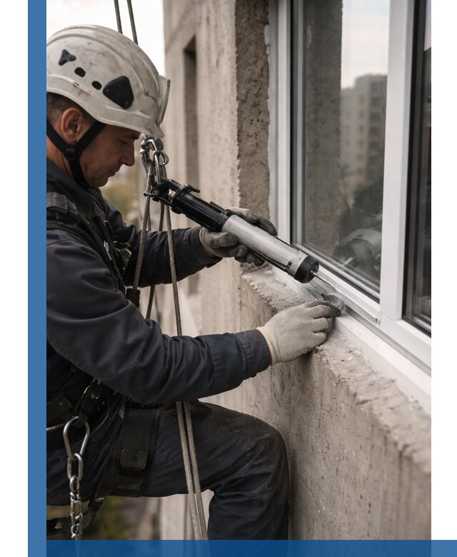 Герметизация оконных швов снаружи в Черемхове профессионально