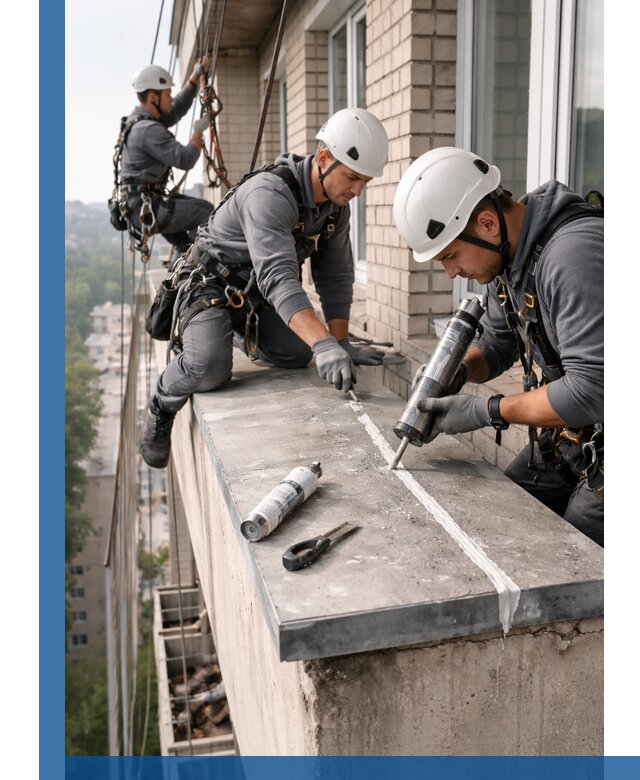 Герметизация балконного козырька в Черемхове профессионально