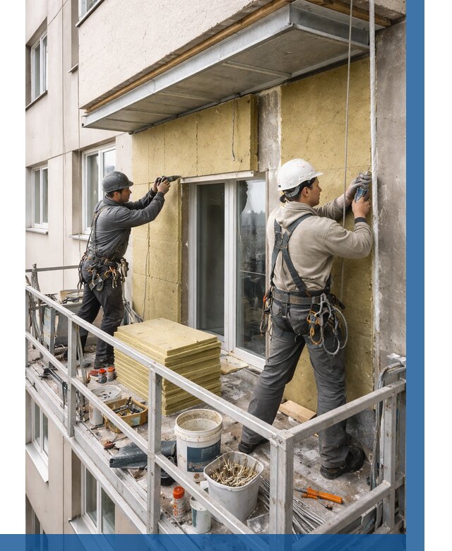 Утепление балкона снаружи в Черемхове от 1668 р. под ключ ВЫСОТНИК-Чрм