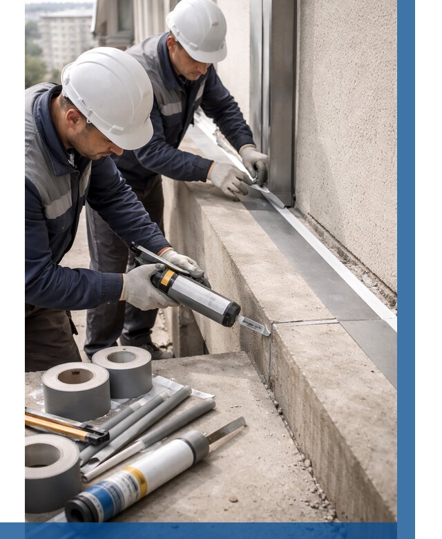 Герметизация примыкания балкона в Черемхове от 4692 р. | ВЫСОТНИК-Чрм