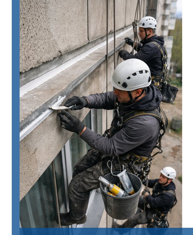 Герметизация примыкания балкона в Черемхове под ключ с гарантией