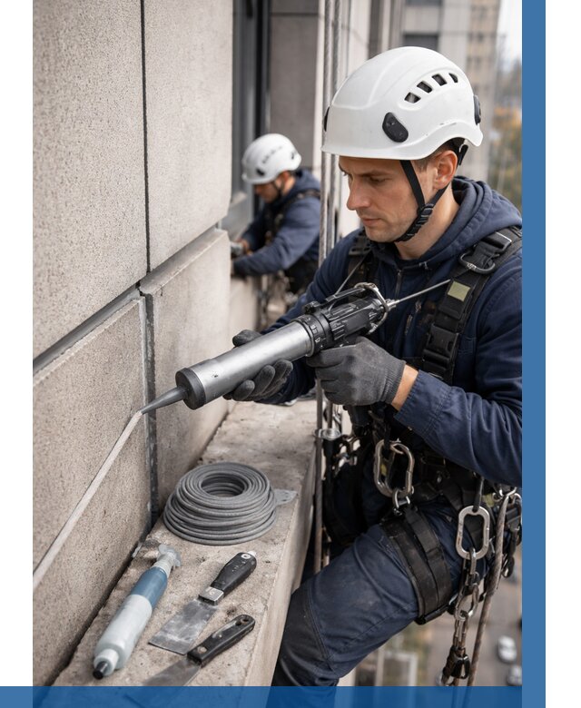 Герметизация деформационных швов фасада в Черемхове от 730 | ВЫСОТНИК-Чрм