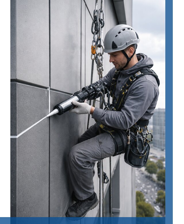 Герметизация стыков фасадных панелей в Черемхове от 6777 р.| ВЫСОТНИК-Чрм