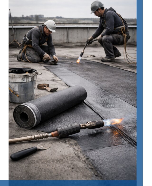 Ремонт рулонной кровли в Черемхове от 678 р. | ВЫСОТНИК-Чрм