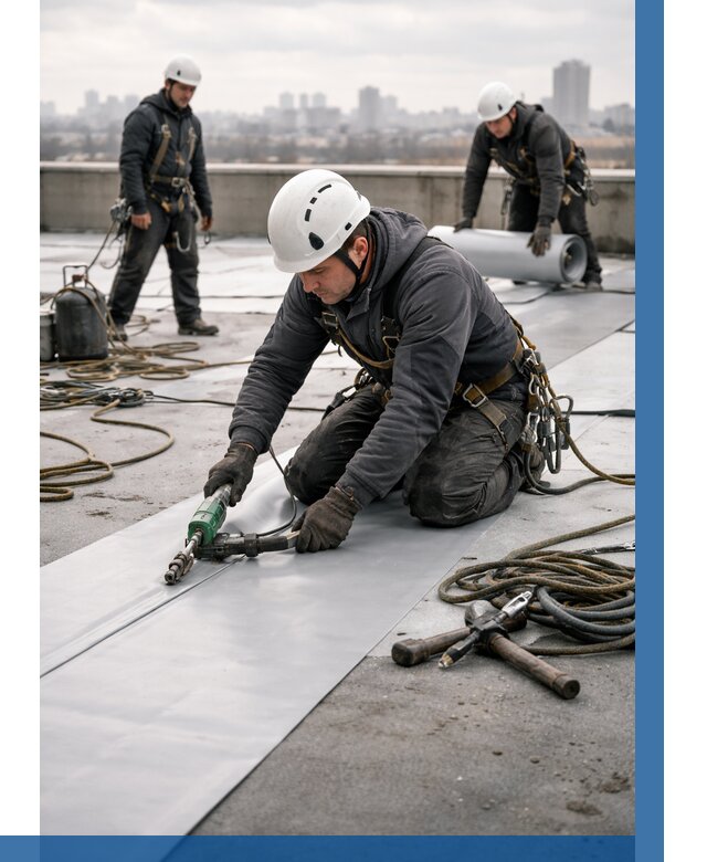 Ремонт мембранной кровли в Черемхове от 1877 р./м2 | ВЫСОТНИК-Чрм