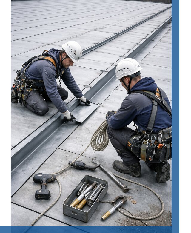 Ремонт фальцевой кровли в Черемхове от 730 р. | ВЫСОТНИК-Чрм