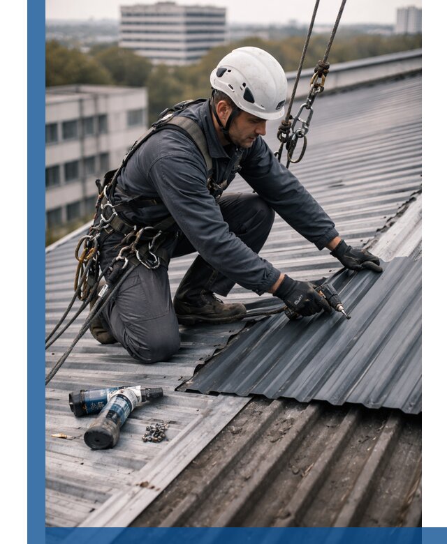 Ремонт профнастила на кровле в Черемхове, работы под ключ