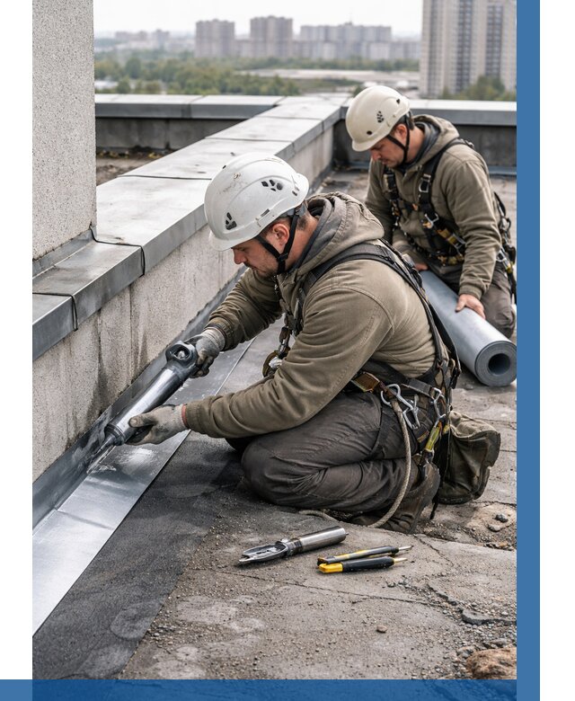 Ремонт кровельных примыканий в Черемхове от 1251 р. | ВЫСОТНИК-Чрм