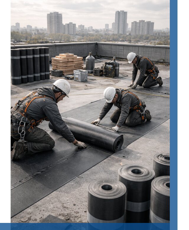 Монтаж мягкой кровли под ключ в Черемхове от 469 р. | ВЫСОТНИК-Чрм