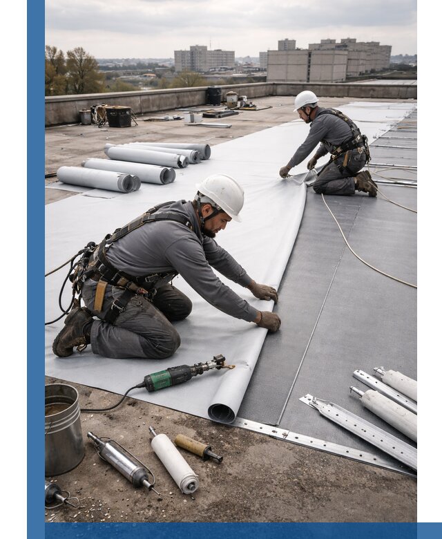 Монтаж мембранной кровли в Черемхове для промышленных зданий