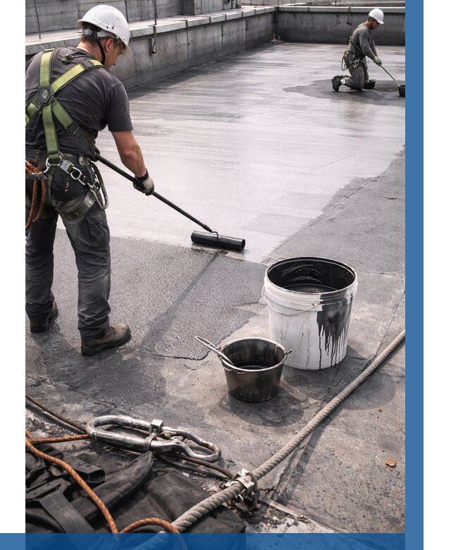 Гидроизоляция кровли жидкой резиной в Черемхове от 521 р. | ВЫСОТНИК-Чрм