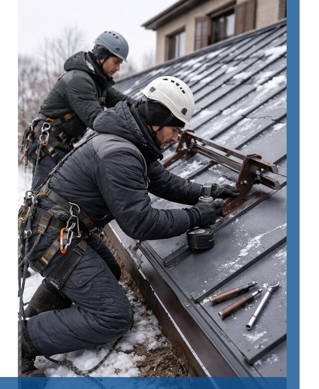 Монтаж снегозадержателей в Черемхове от 469 р. | ВЫСОТНИК-Чрм