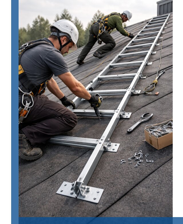 Профессиональный монтаж кровельной лестницы в Черемхове под ключ