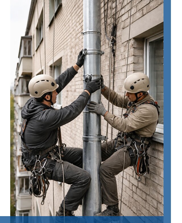 Замена водосточных труб в Черемхове от 6777 р. | ВЫСОТНИК-Чрм