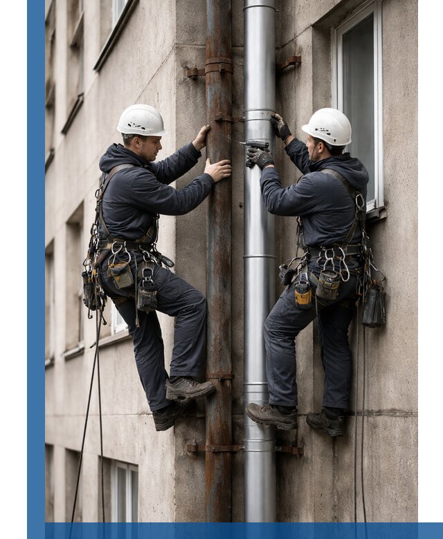 Замена водосточных труб в Черемхове: монтаж и демонтаж под ключ