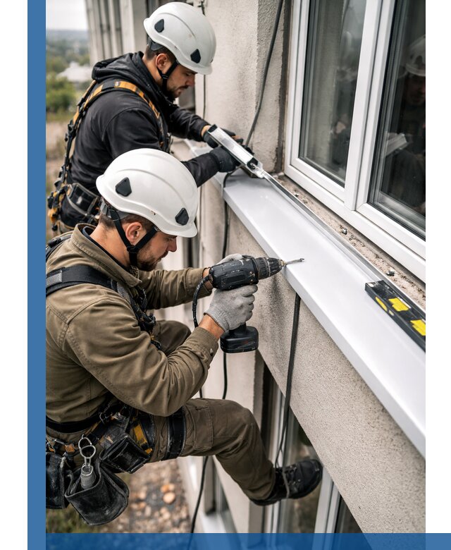 Профессиональный монтаж оконных отливов и отведения воды в Черемхове
