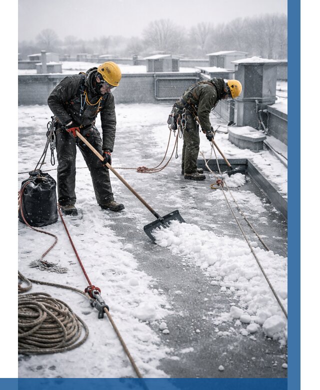 Очистка крыши от снега в Черемхове от 7820 р. | ВЫСОТНИК-Чрм