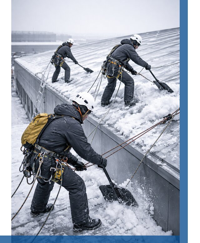 Очистка навесов от снега в Черемхове от 4692 р. | ВЫСОТНИК-Чрм