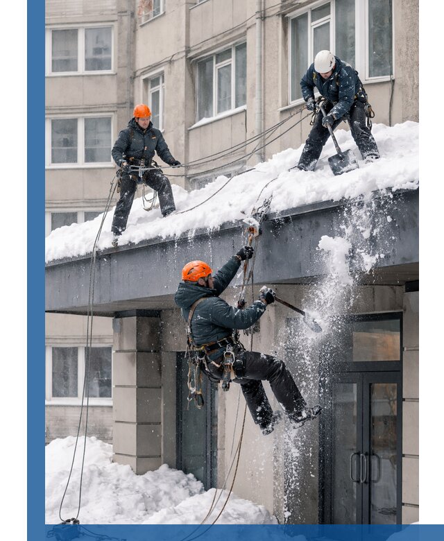 Безопасная очистка навесов от снега в Черемхове круглогодично