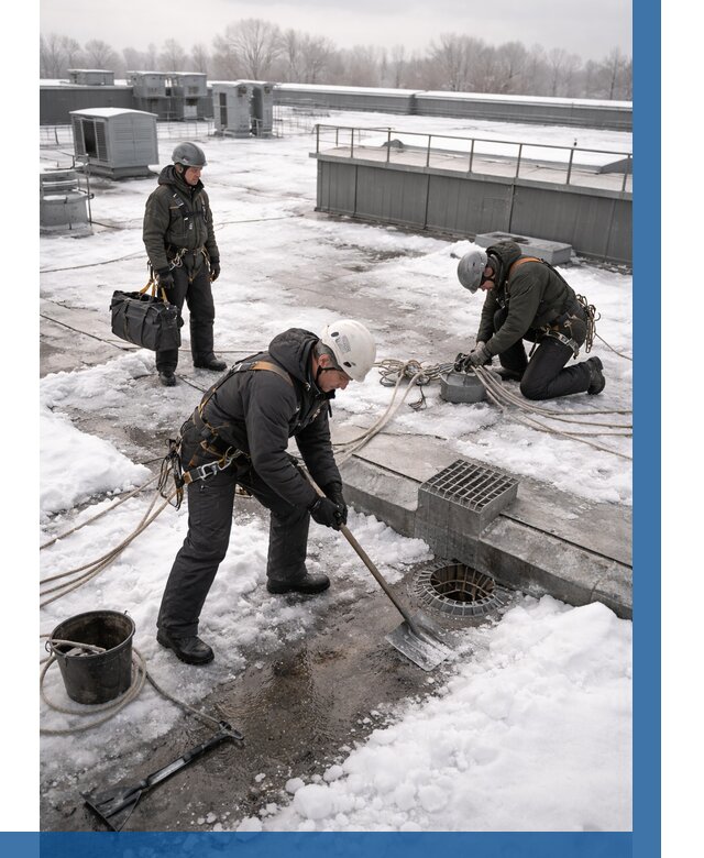 Абонентское обслуживание кровли зимой в Черемхове от 8341 р. | ВЫСОТНИК-Чрм