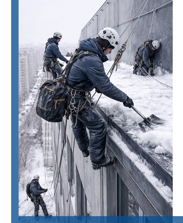 Абонентское обслуживание кровли зимой в Черемхове регулярный уход