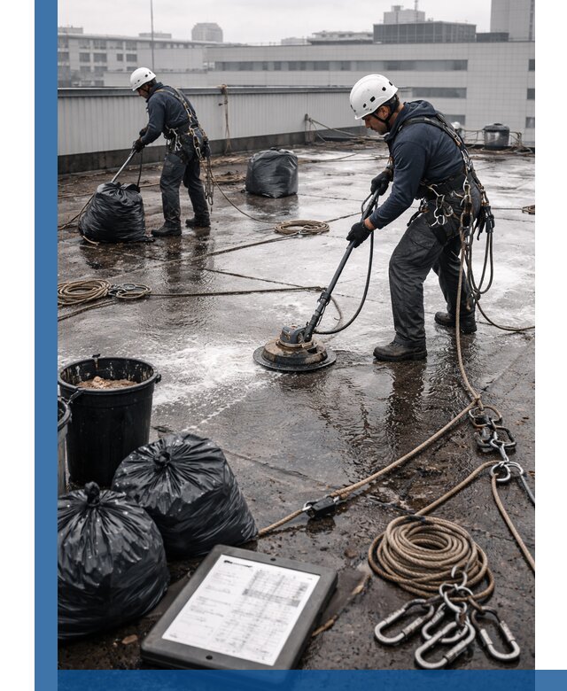 Плановая очистка кровли по графику в Черемхове для безопасности