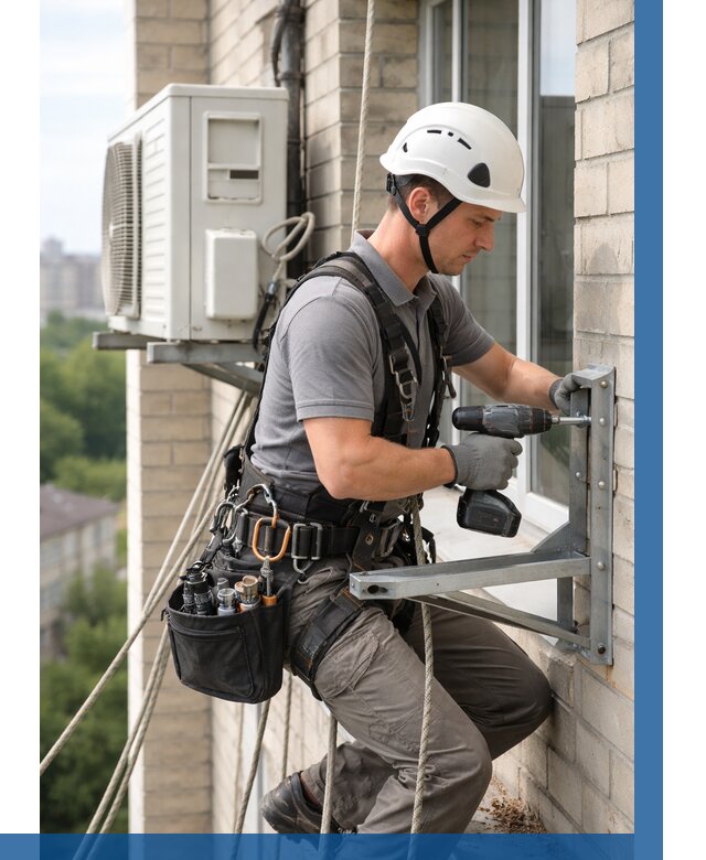 Установка кронштейнов кондиционера в Черемхове от 3649 р. | ВЫСОТНИК-Чрм